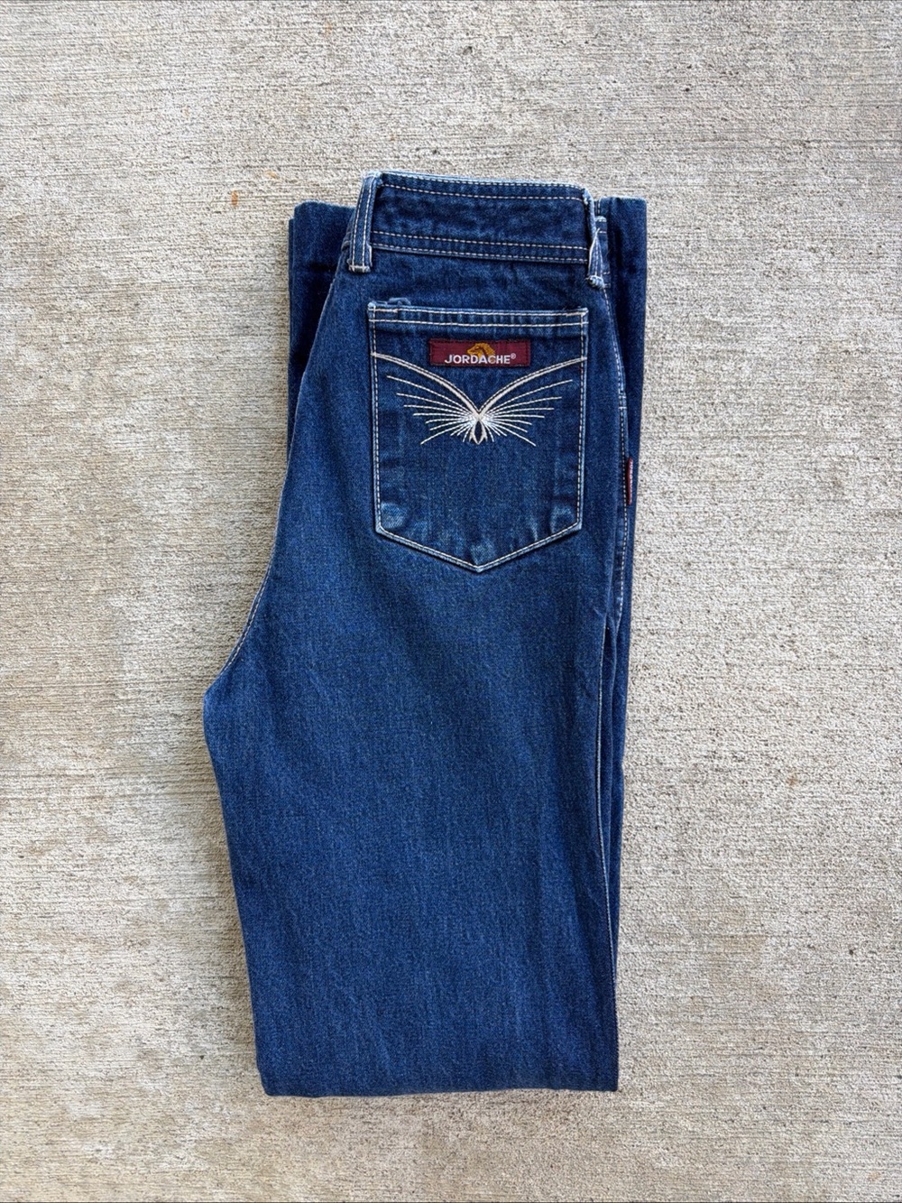 Vintage 80’s Jordache Jeans Horse Head Women’s 31 Dark Wash Blue High Rise Denim